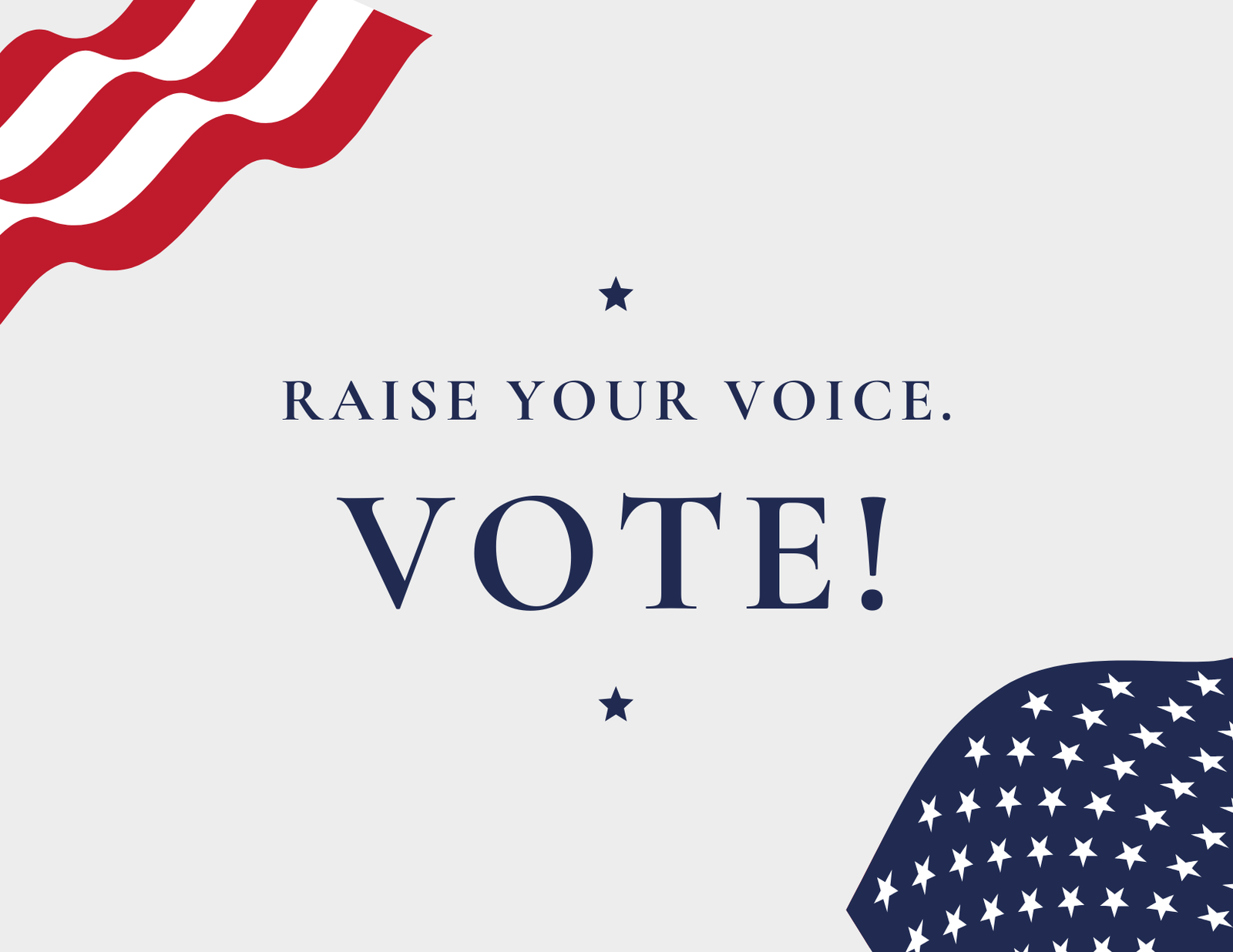 Blue and White Voter Education Postcards